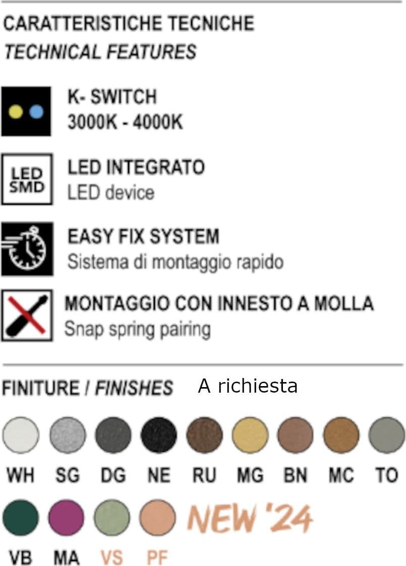 Plafoniera moderna Promoingross BOX Q15 Q30 Q50 Q80 LED metallo metacrilato - 6