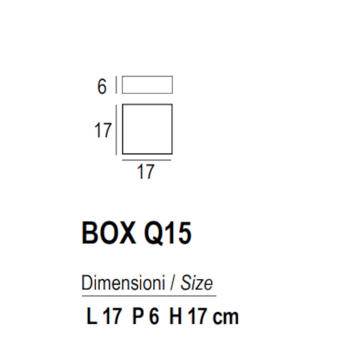 Plafoniera moderna Promoingross BOX Q15 Q30 Q50 Q80 LED metallo metacrilato - 8