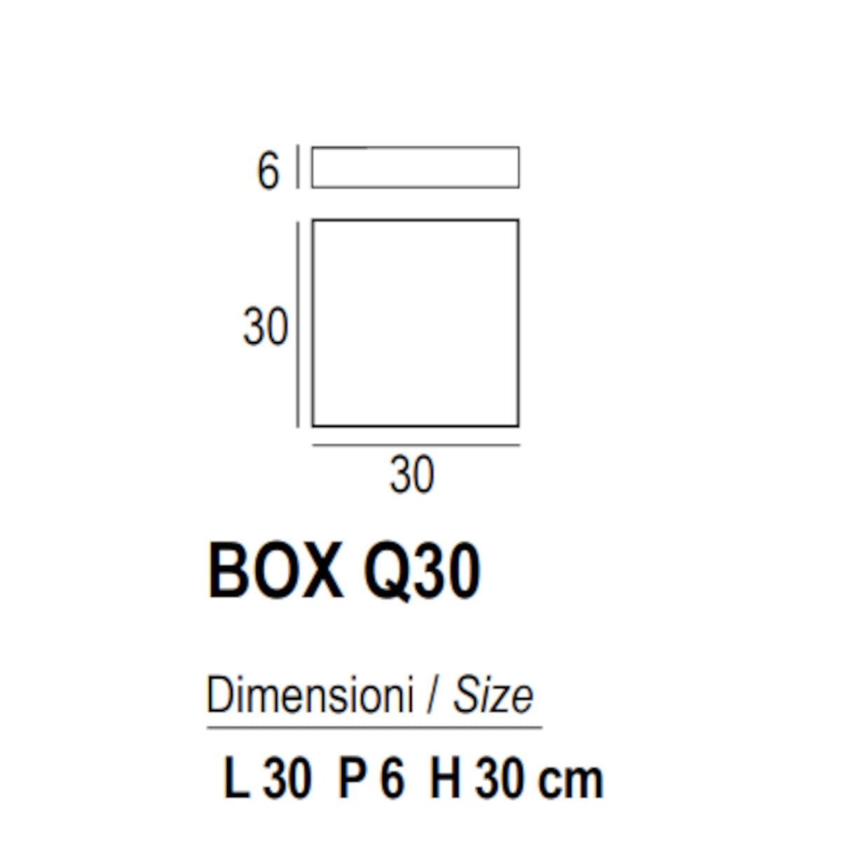 Plafoniera moderna Promoingross BOX Q15 Q30 Q50 Q80 LED metallo metacrilato - 9