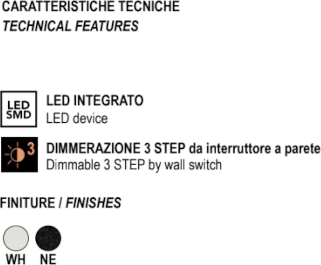 Applique moderna Promoingross BOUCLE A1 LED dimmerabile metallo silicone - 6