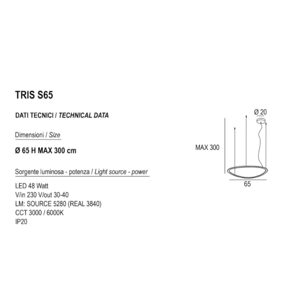 Lampadario moderno Promoingross TRIS S65 NE LED dimmerabile metallo silicone - 5