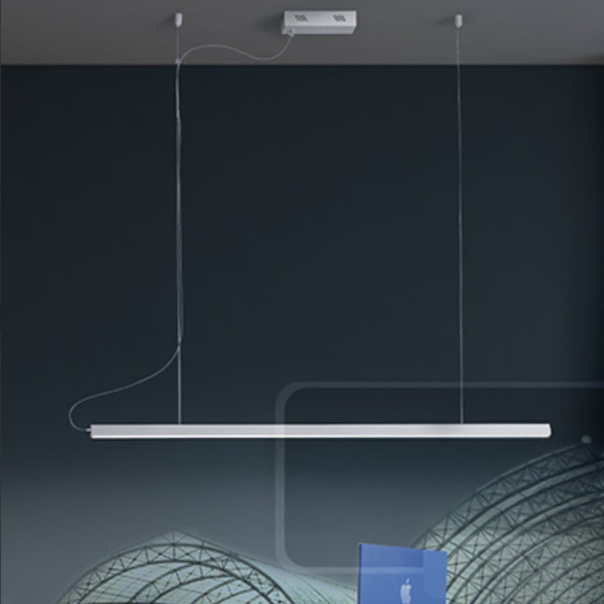 Lampadario moderno Promoingross BAR S120 LED dimmerabile alluminio metacrilato - 2