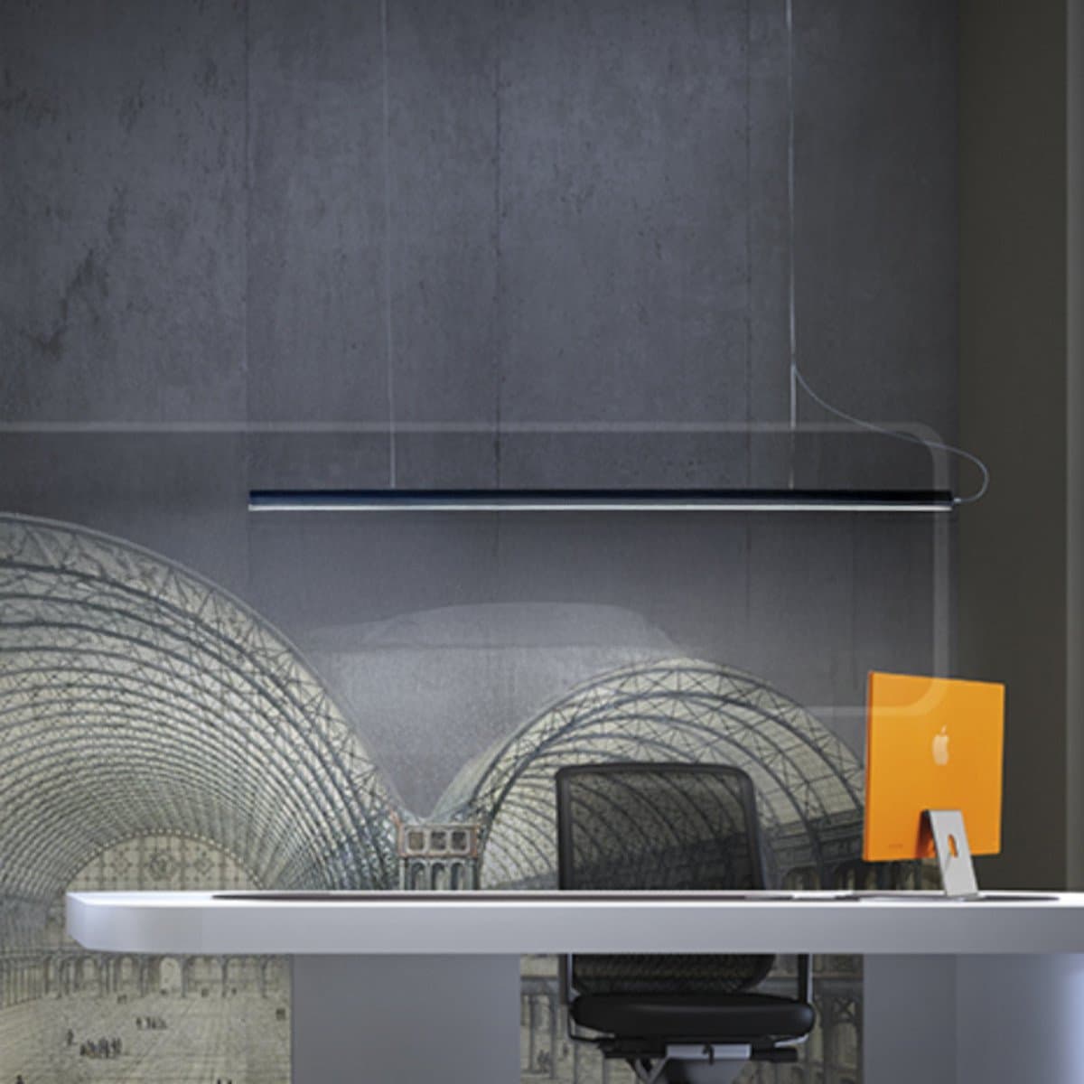 Lampadario moderno Promoingross BAR S120 LED dimmerabile alluminio metacrilato - 4