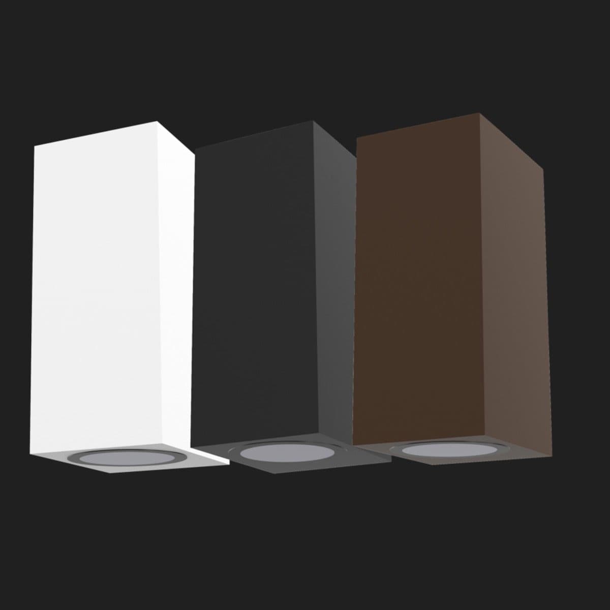 Applique moderno Lampadari Bartalini EBUK TWO GU10 LED IP54 alluminio vetro biemissione - 5