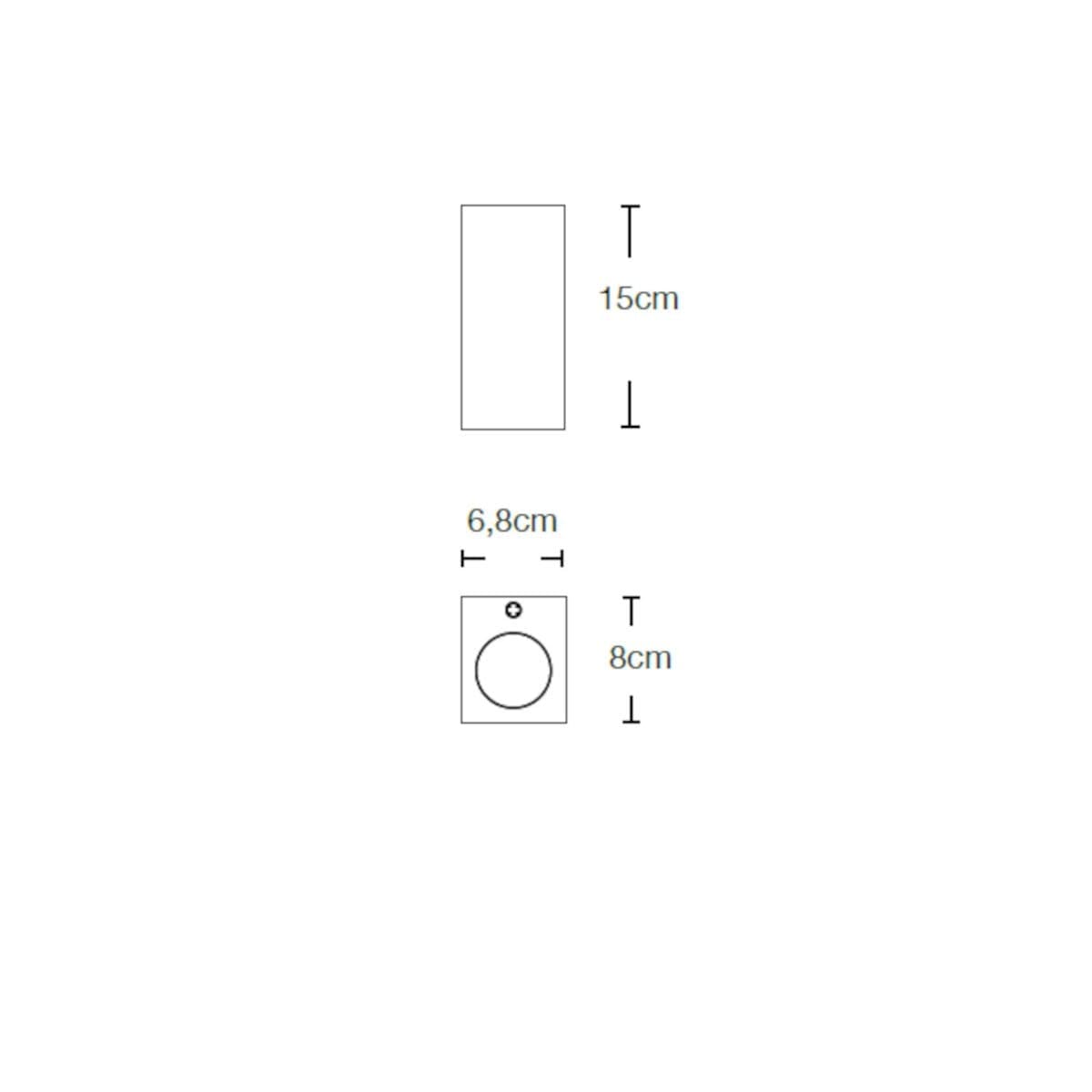 Applique moderno Lampadari Bartalini EBUK TWO GU10 LED IP54 alluminio vetro biemissione - 7