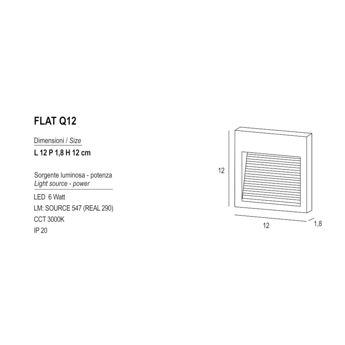 Segnapasso Promoingross FLAT Q12 LED metallo monoemissione - 17