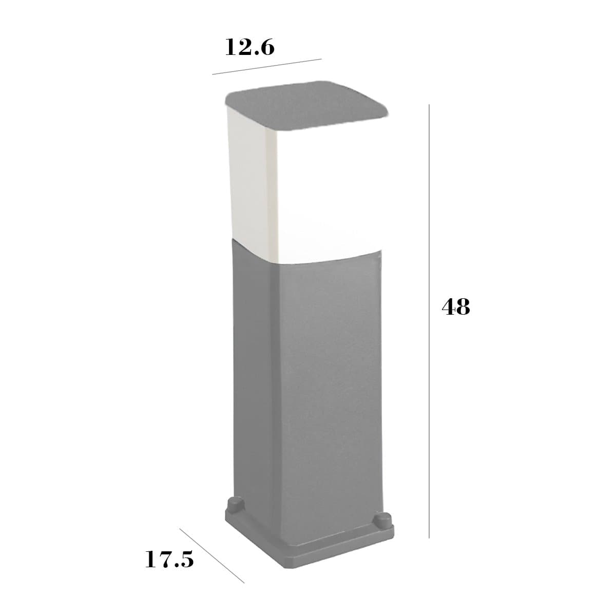Lampioncino esterno Top Light COMO PA50 GRIGIO E27 LED resina - 4