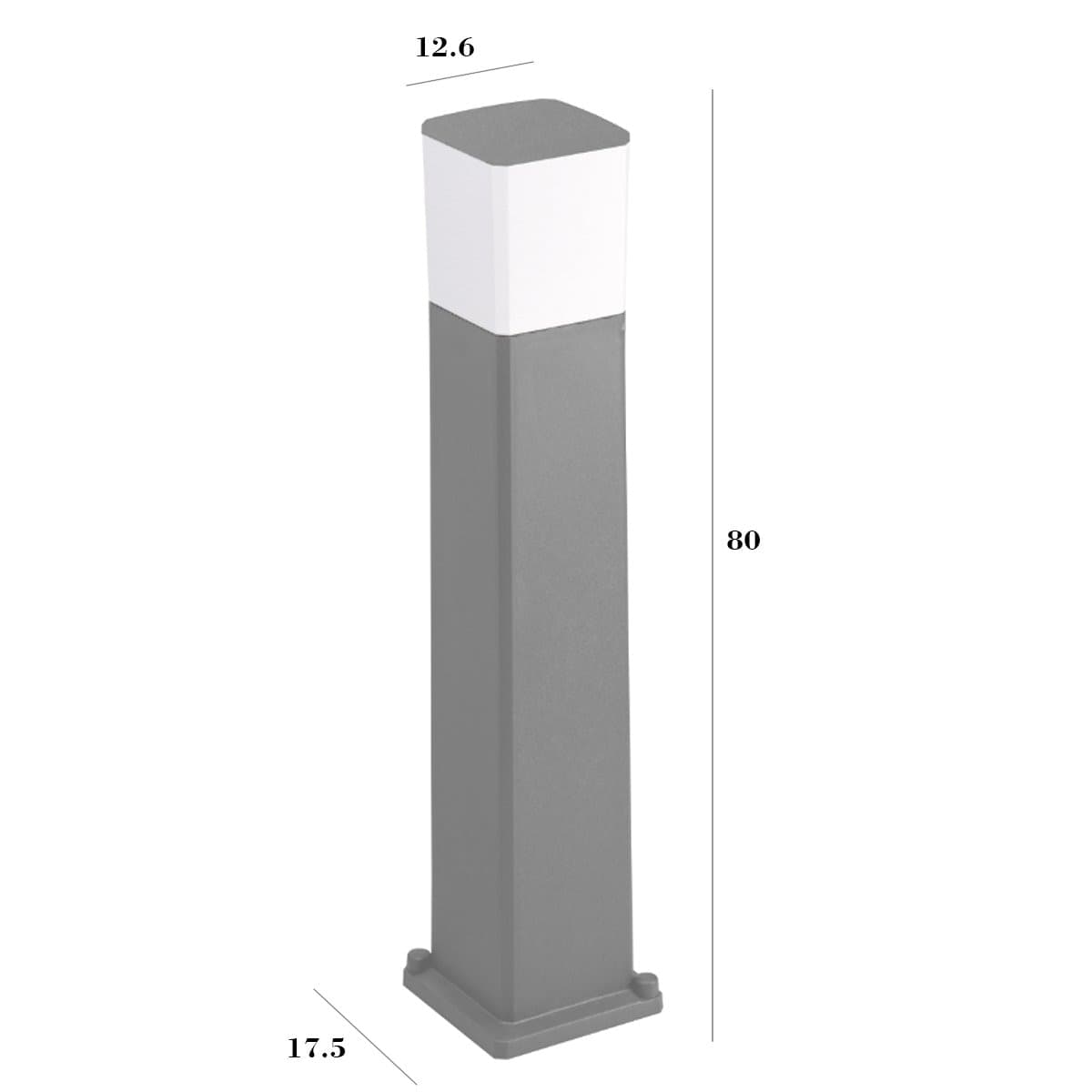 Lampioncino esterno Top Light COMO PA80 NERO E27 LED resina - 5