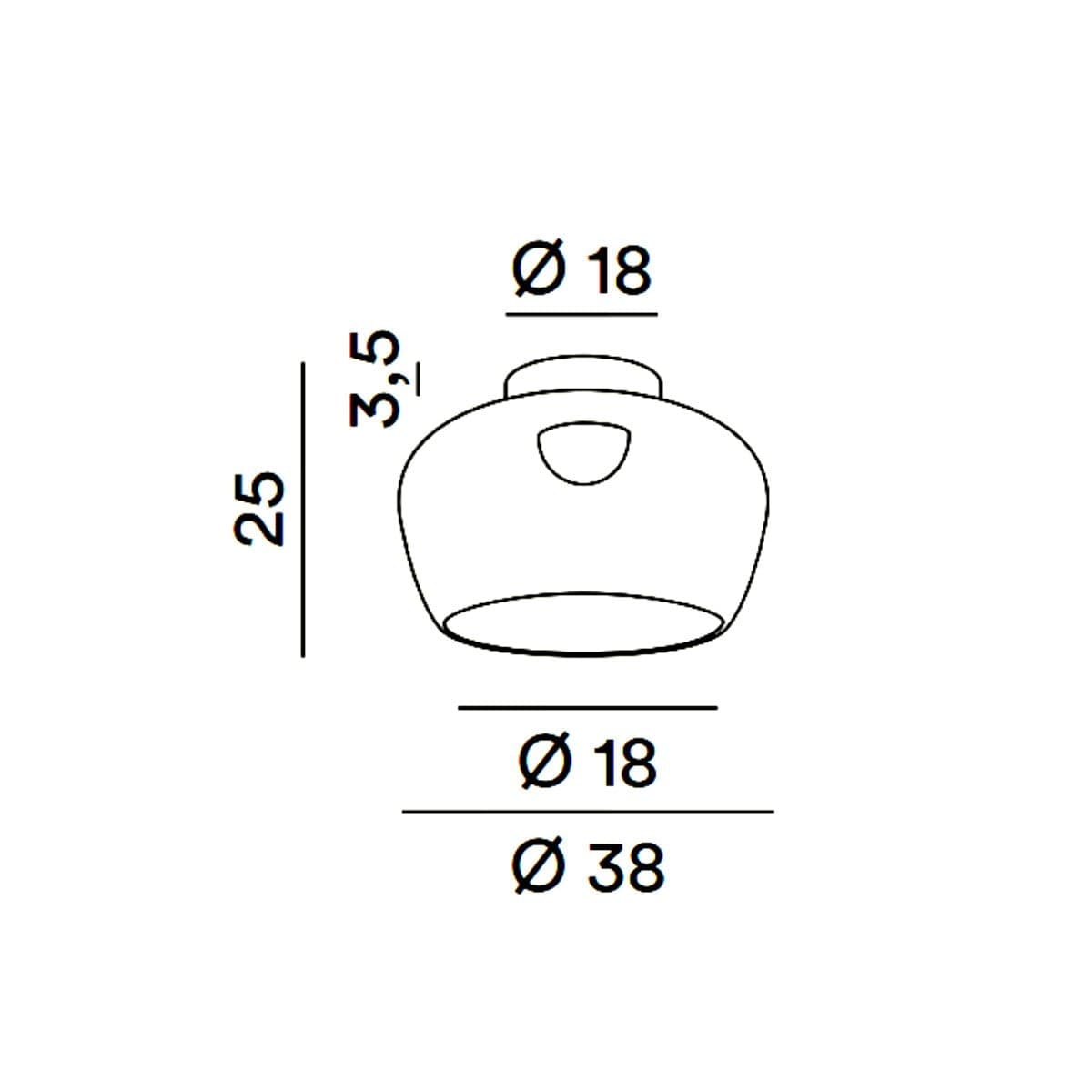 Plafoniera moderna Perenz KAVE 8532 SP LC LED metallo vetro - 2