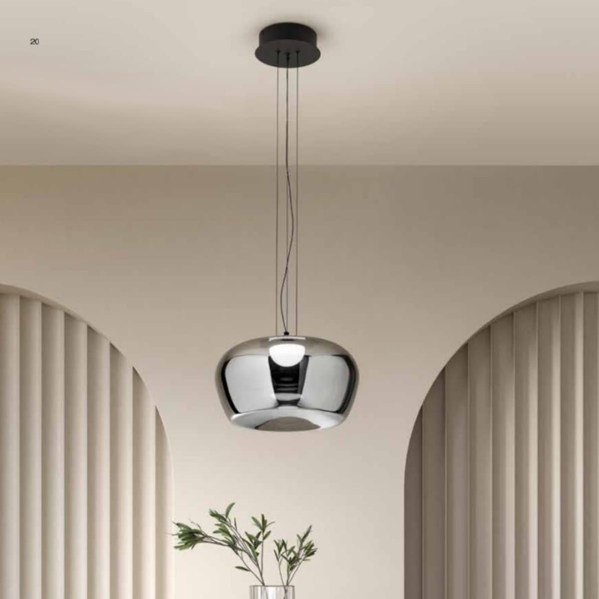 Lampadario moderno Perenz KAVE 8530 LED metallo vetro - 8