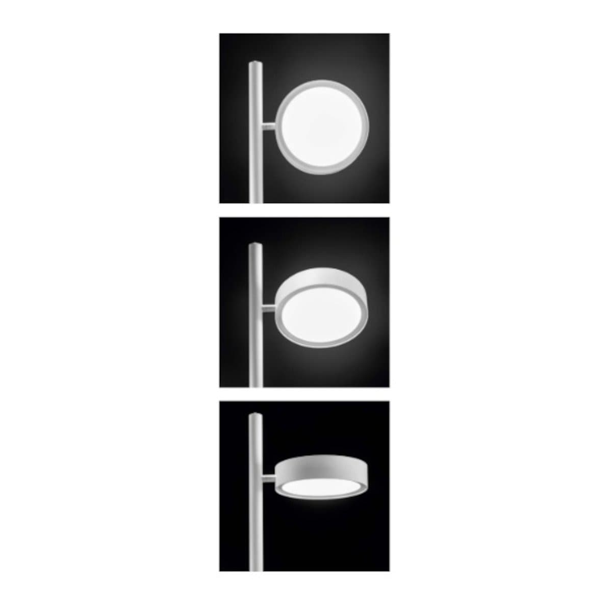 Piantana  moderna Gea Luce GPIB20 LED orientabile dimmerabile alluminio metacrilato - 3