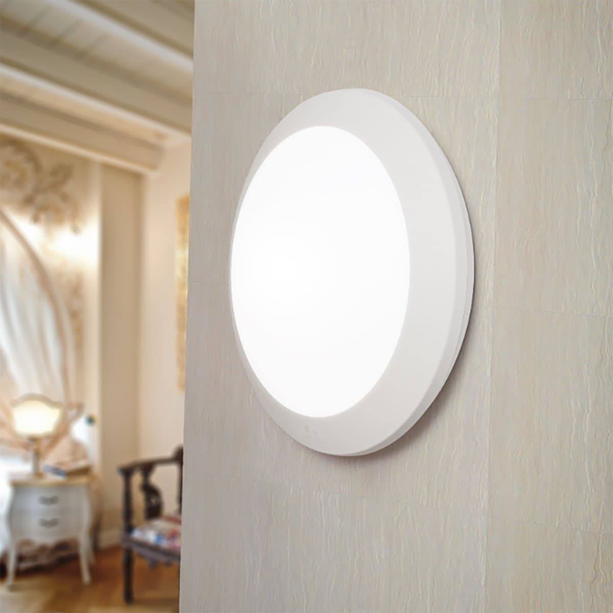 Applique esterno Top Light VERONA 35 BI E27 LED IP66 resina - 2