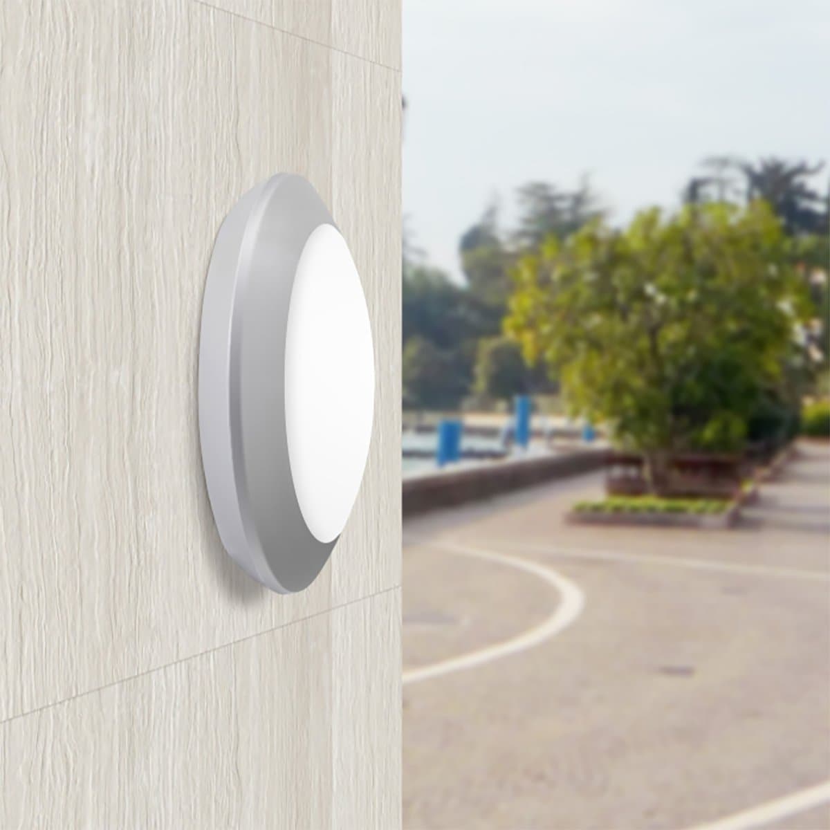 Applique plafoniera esterno Top Light VERONA 35 GR E27 LED IP66 resina - 2