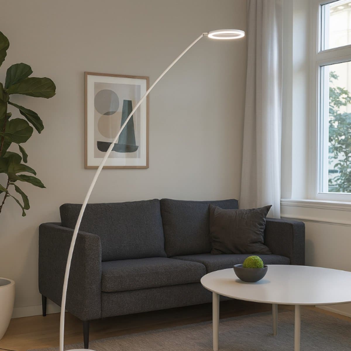 Piantana arco moderna Gea Luce GPIB30 LED alluminio dimmerabile allungabile - 2