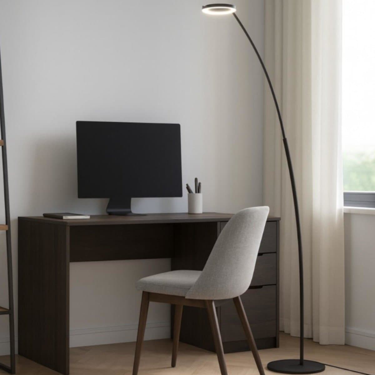 Piantana arco moderna Gea Luce GPIN30 LED alluminio dimmerabile allungabile - 2