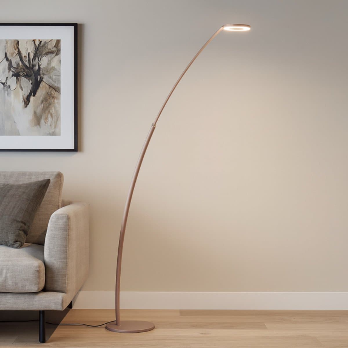 Piantana arco moderna Gea Luce GPIT30 LED alluminio dimmerabile allungabile - 2