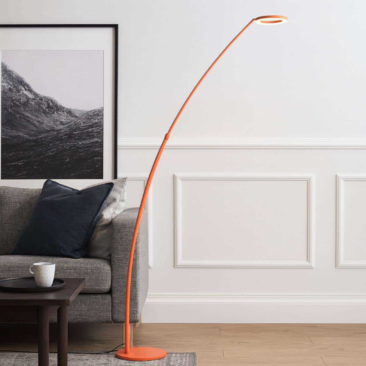 Piantana arco moderna Gea Luce GPIA30 LED alluminio dimmerabile allungabile - 2