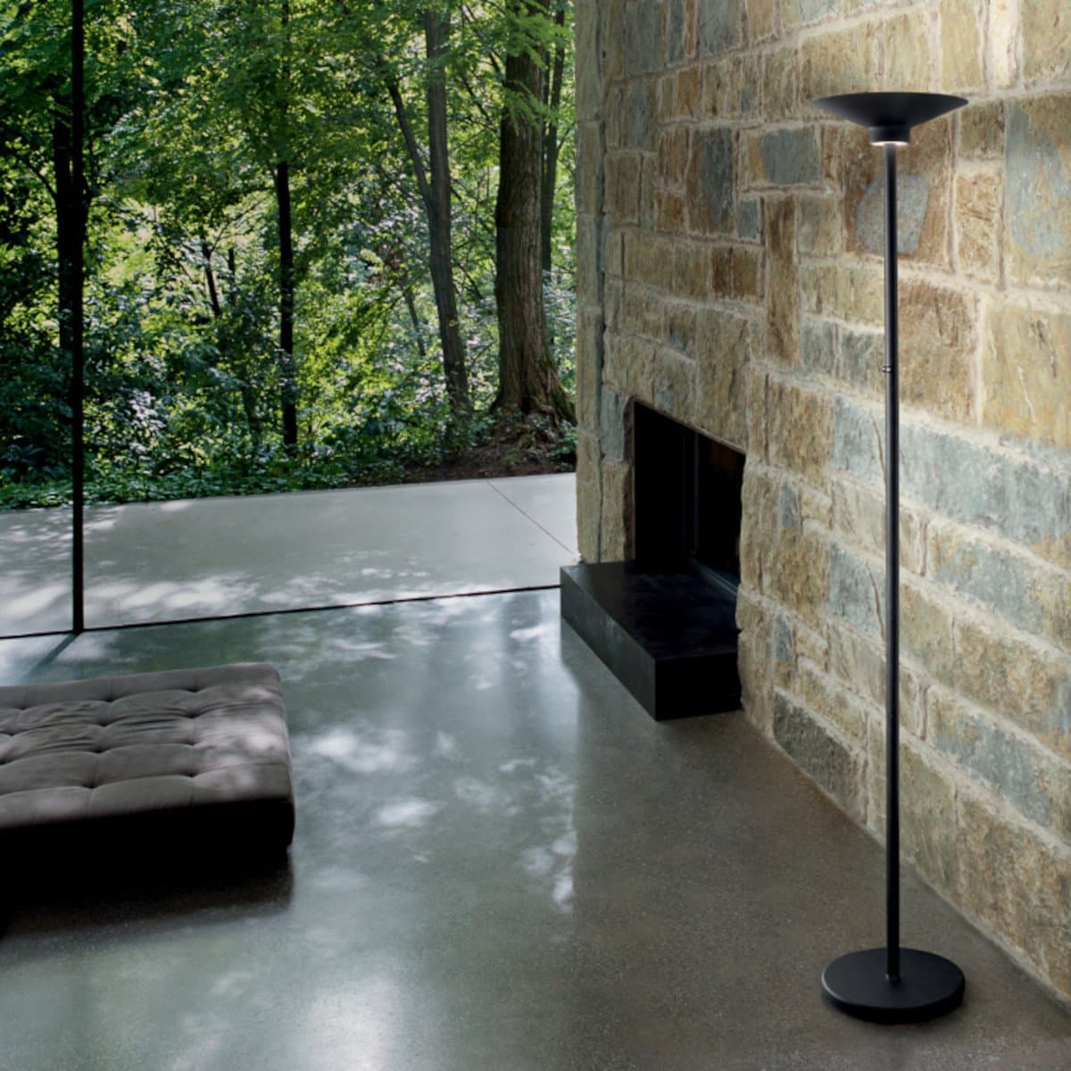 Piantana moderna Gea Luce GPIN10 LED alluminio vetro dimmerabile - 3