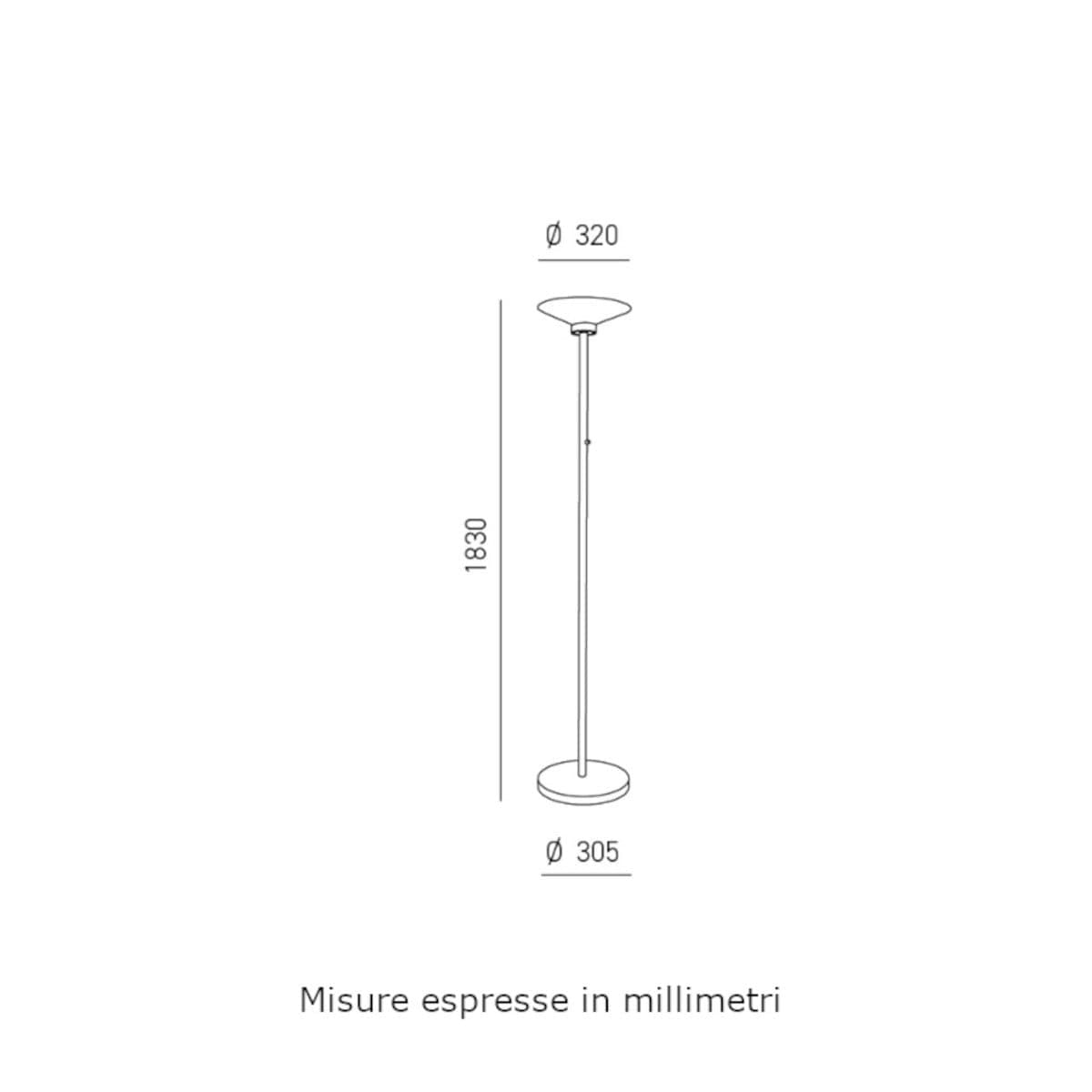 Piantana moderna Gea Luce GPIN10 LED alluminio vetro dimmerabile - 4