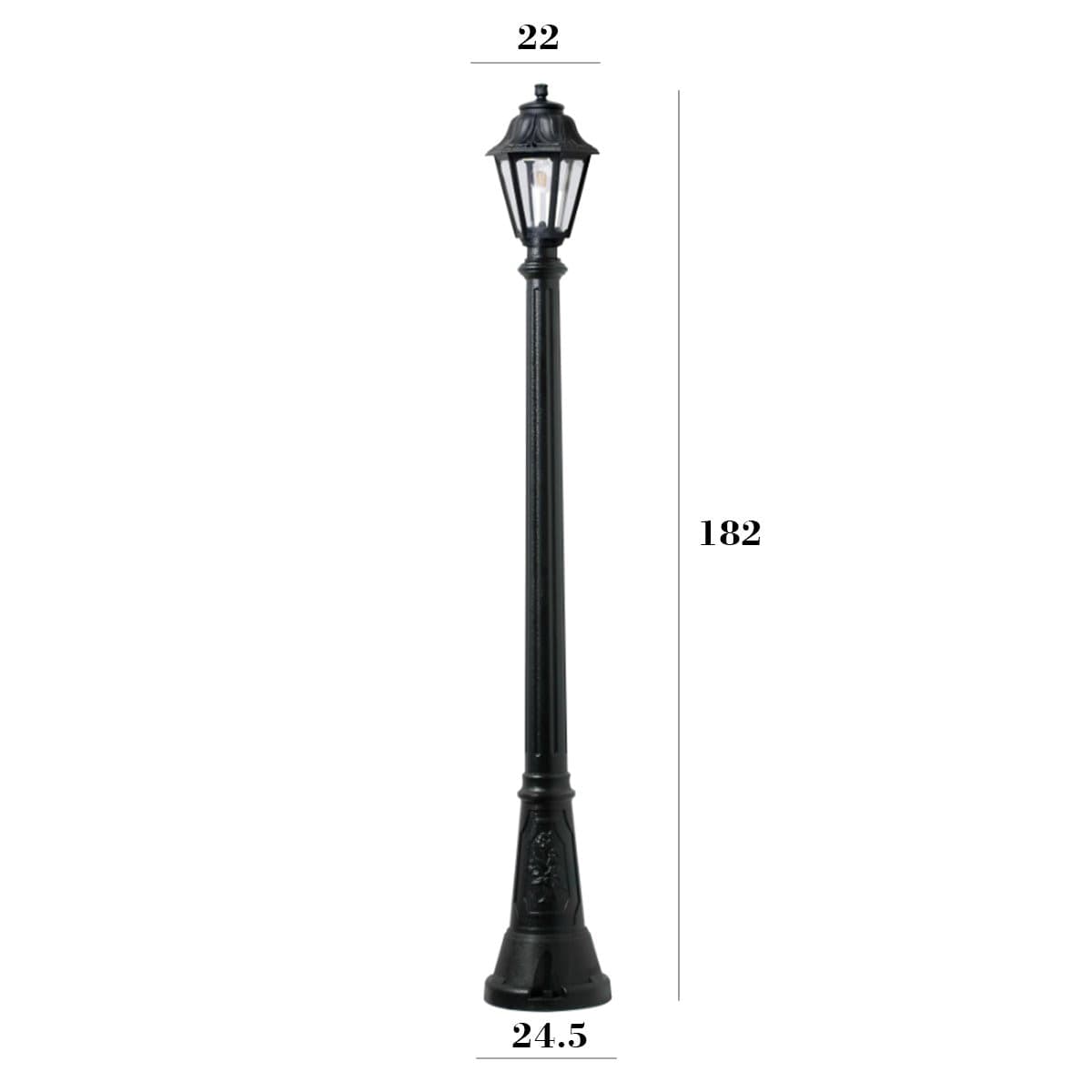 Lampioncino esterno Top Light ASTI PA182 E27 LED IP55 resina - 5
