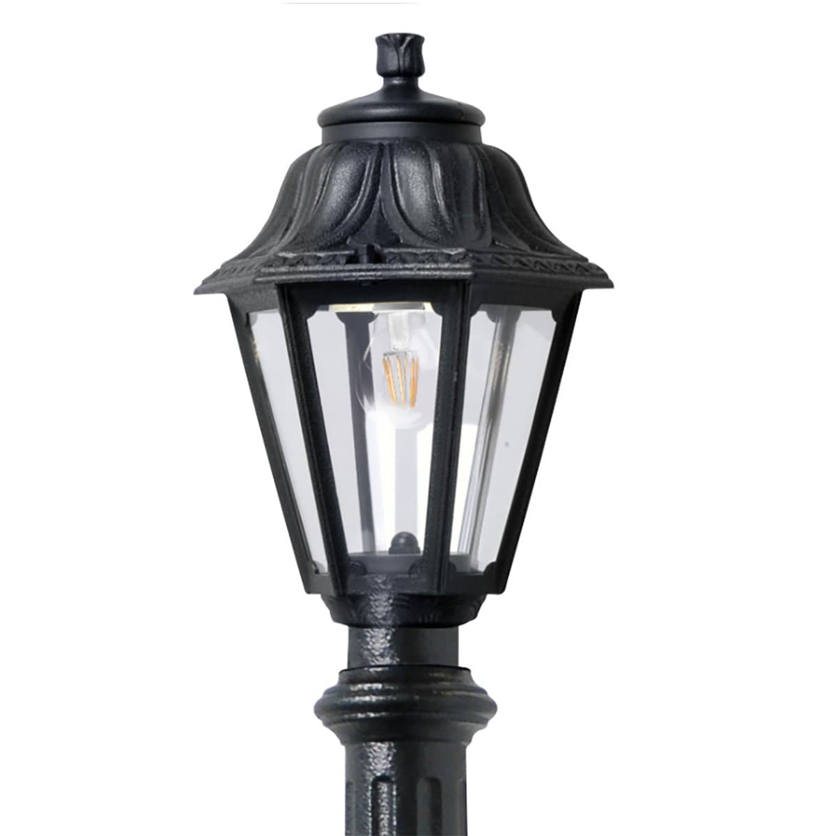 Lampioncino esterno Top Light ASTI PA140 NE E27 LED IP55 resina - 3