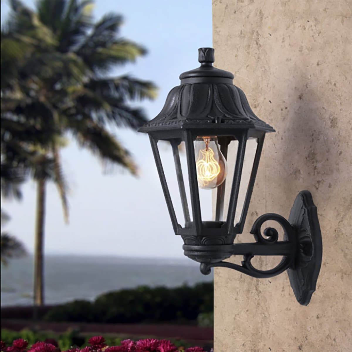 Applique esterno Top Light ASTI AP NE UP E27 LED IP55 resina - 2