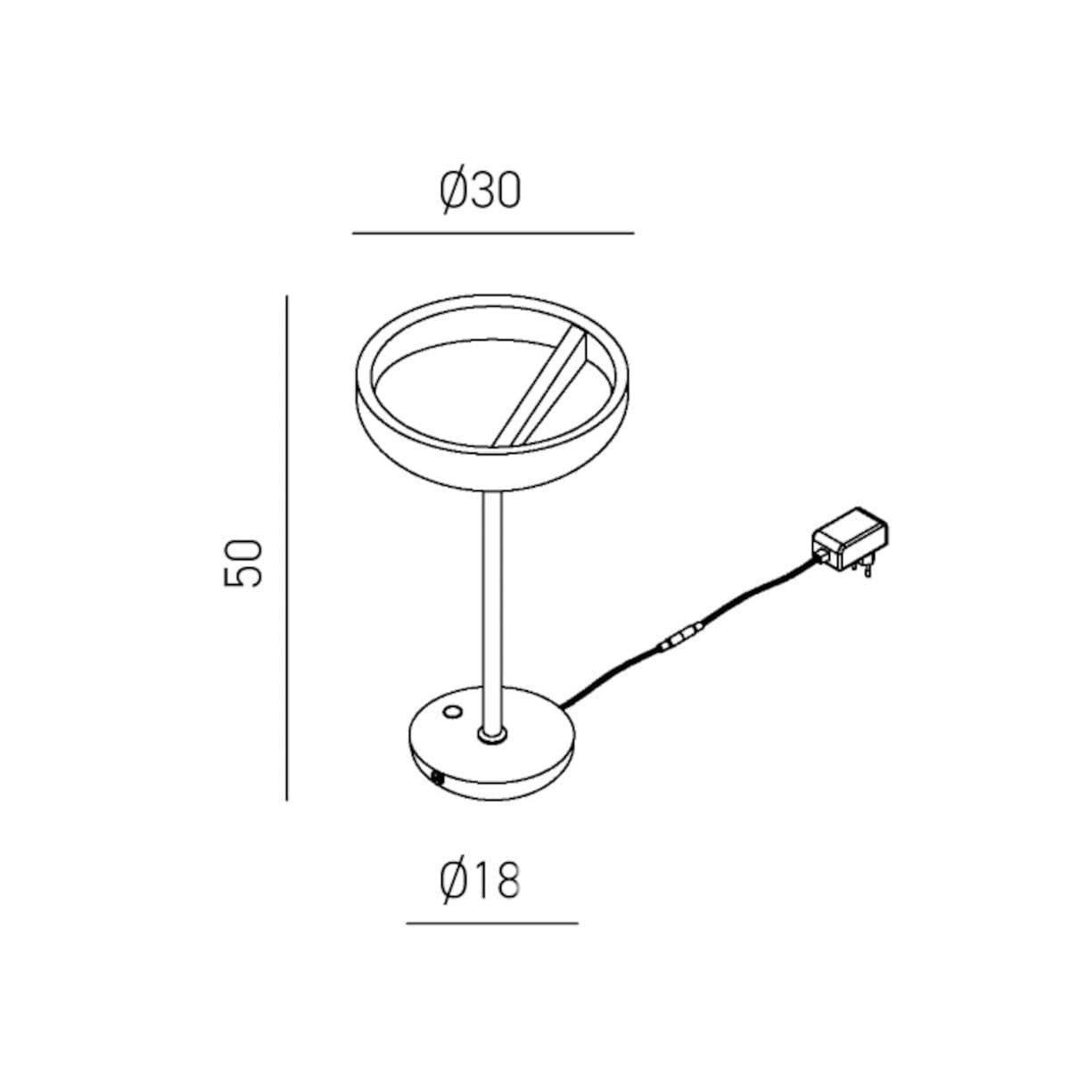 Abat-jour moderno Gea Luce  CRISEIDE L FCRLV1 LED alluminio dimmerabile - 3