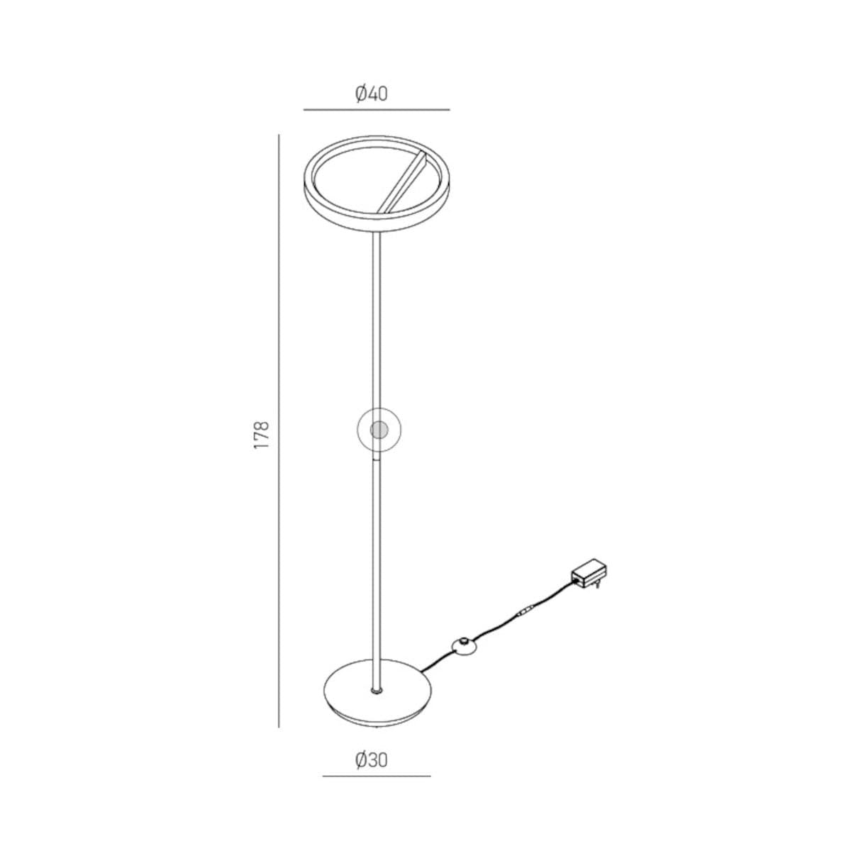 Piantana moderna Gea Luce CRISEIDE PT FCRPIN LED alluminio dimmerabile - 3