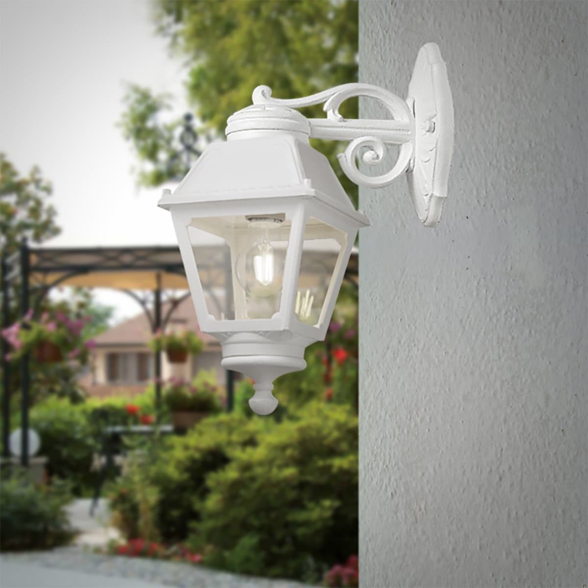 Applique esterno Top Light ALBA AP BI DOWN E27 LED IP55 resina - 2