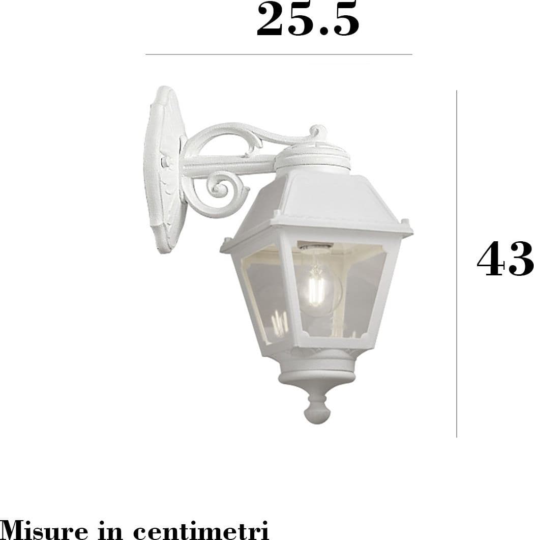 Applique esterno Top Light ALBA AP BI DOWN E27 LED IP55 resina - 4