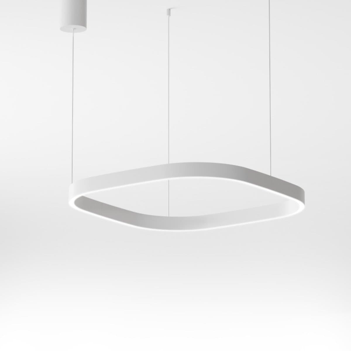 Lampadario moderno Gea Luce CRISEIDE S1P QUADRATA FCRSB8Q LED biemissione alluminio - 2