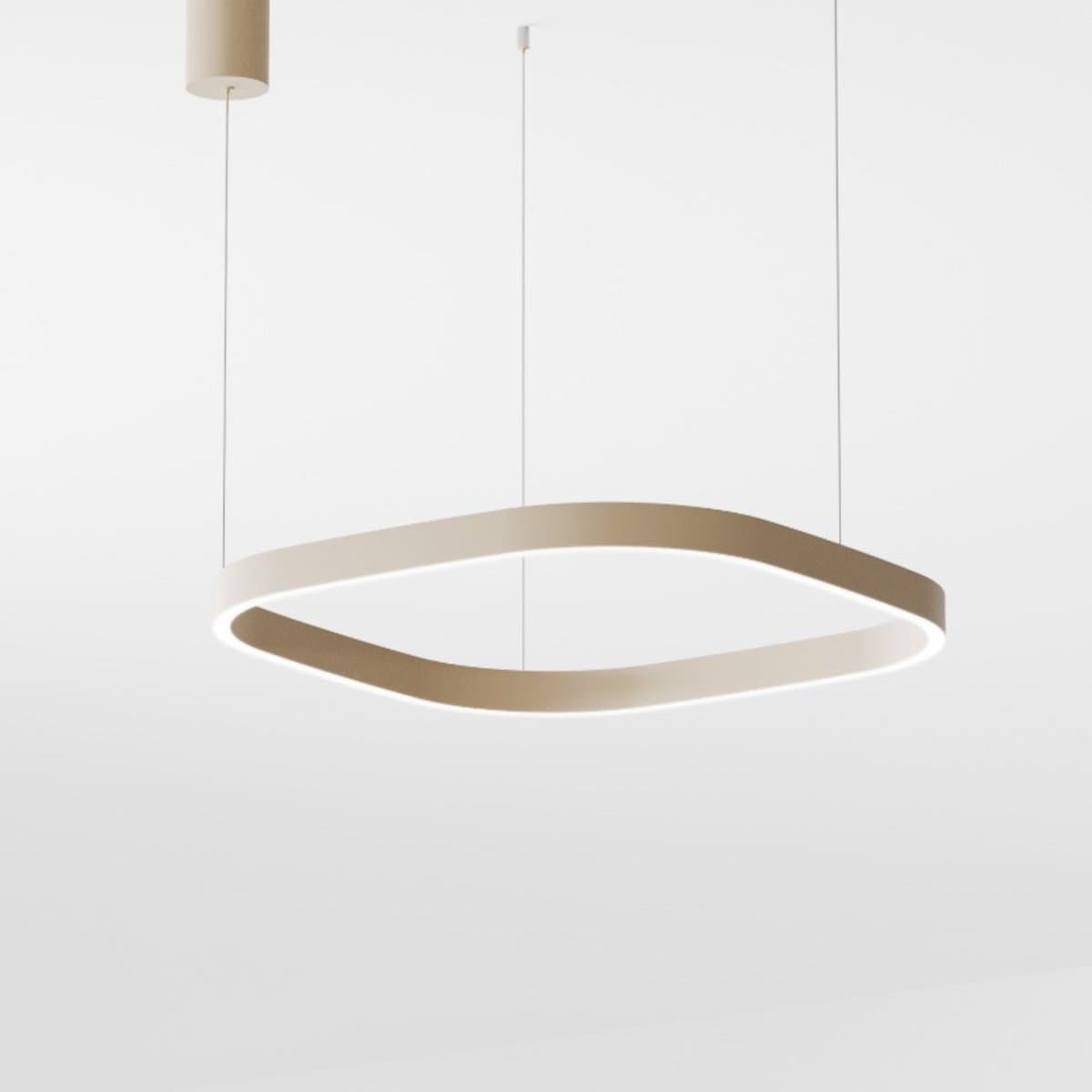 Lampadario moderno Gea Luce CRISEIDE S1P QUADRATA FCRSN8Q LED biemissione alluminio - 2