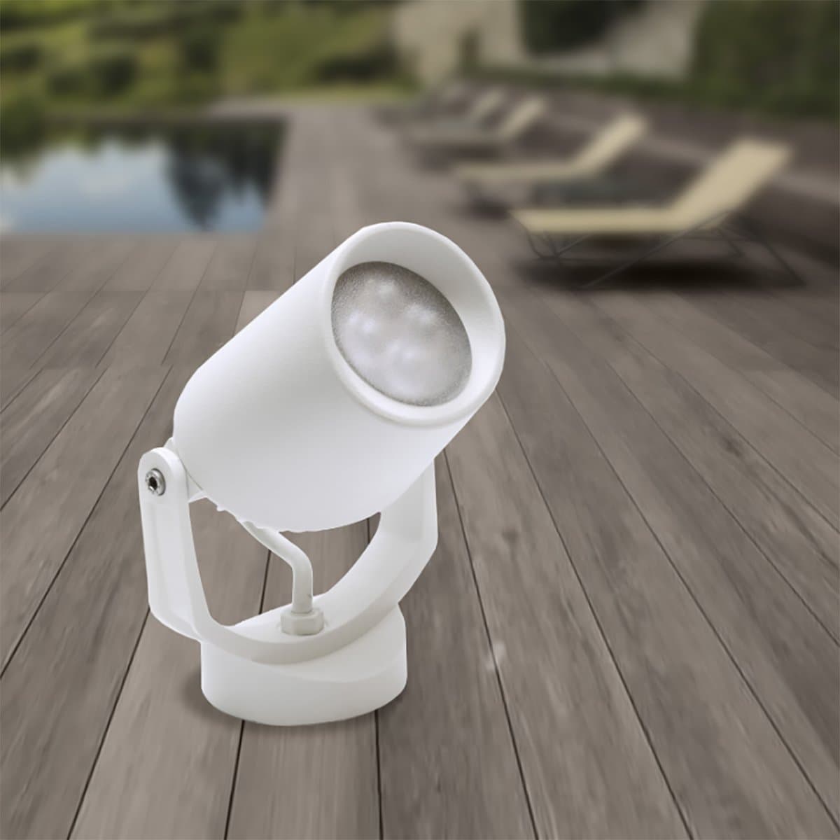 Faretto esterno resina Top light ROMA FA12 BI GU10 LED orientabile - 2