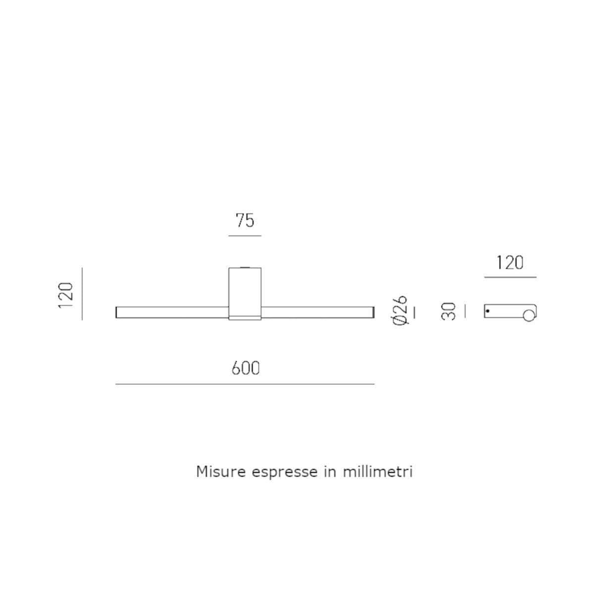Applique moderno Gea Luce GAP GAP561 LED alluminio acrilico monoemissione - 4