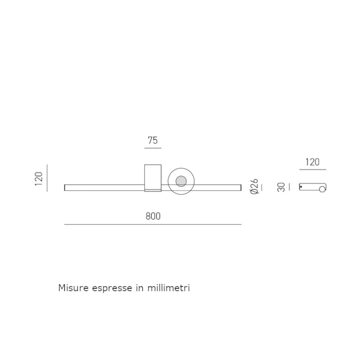 Applique moderno Gea Luce GAP GAP562 LED alluminio acrilico monoemissione - 3