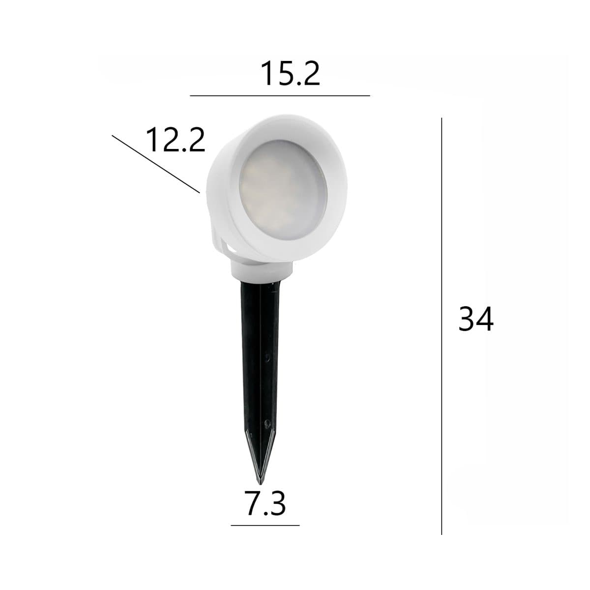Faretto picchetto esterno resina Top light ROMA PI15 BI IP66 GX53 LED orientabile - 3
