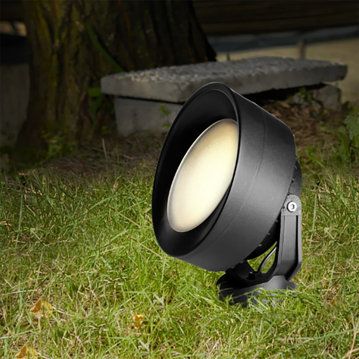 Faretto picchetto esterno resina Top light ROMA PI15 NE IP66 GX53 LED orientabile - 2