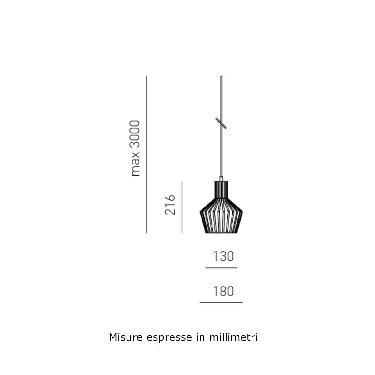 Sospensione classica Gea Luce GSOKIT GSOS03 E27 LED senza rosone metallo - 5