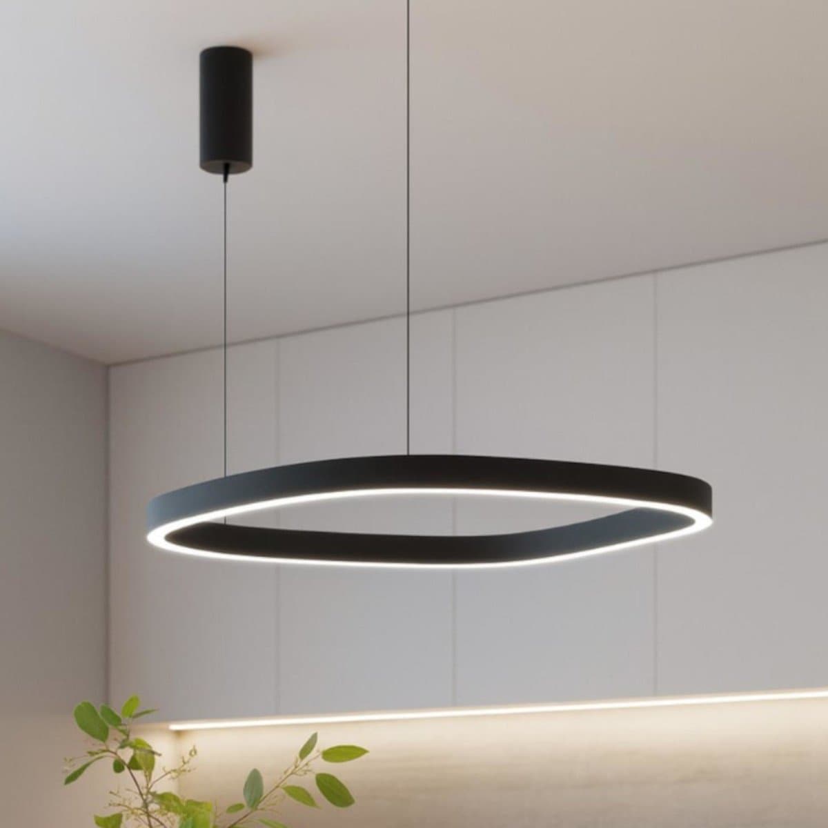 Lampadario moderno Gea Luce CRISEIDE S1G QUADRATA FCRSN9Q LED biemissione alluminio - 2