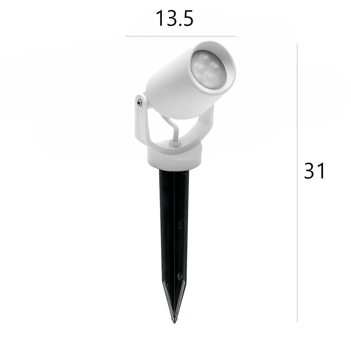 Faretto picchetto esterno resina Top light ROMA PI12 BI IP66 GU10 LED orientabile - 2