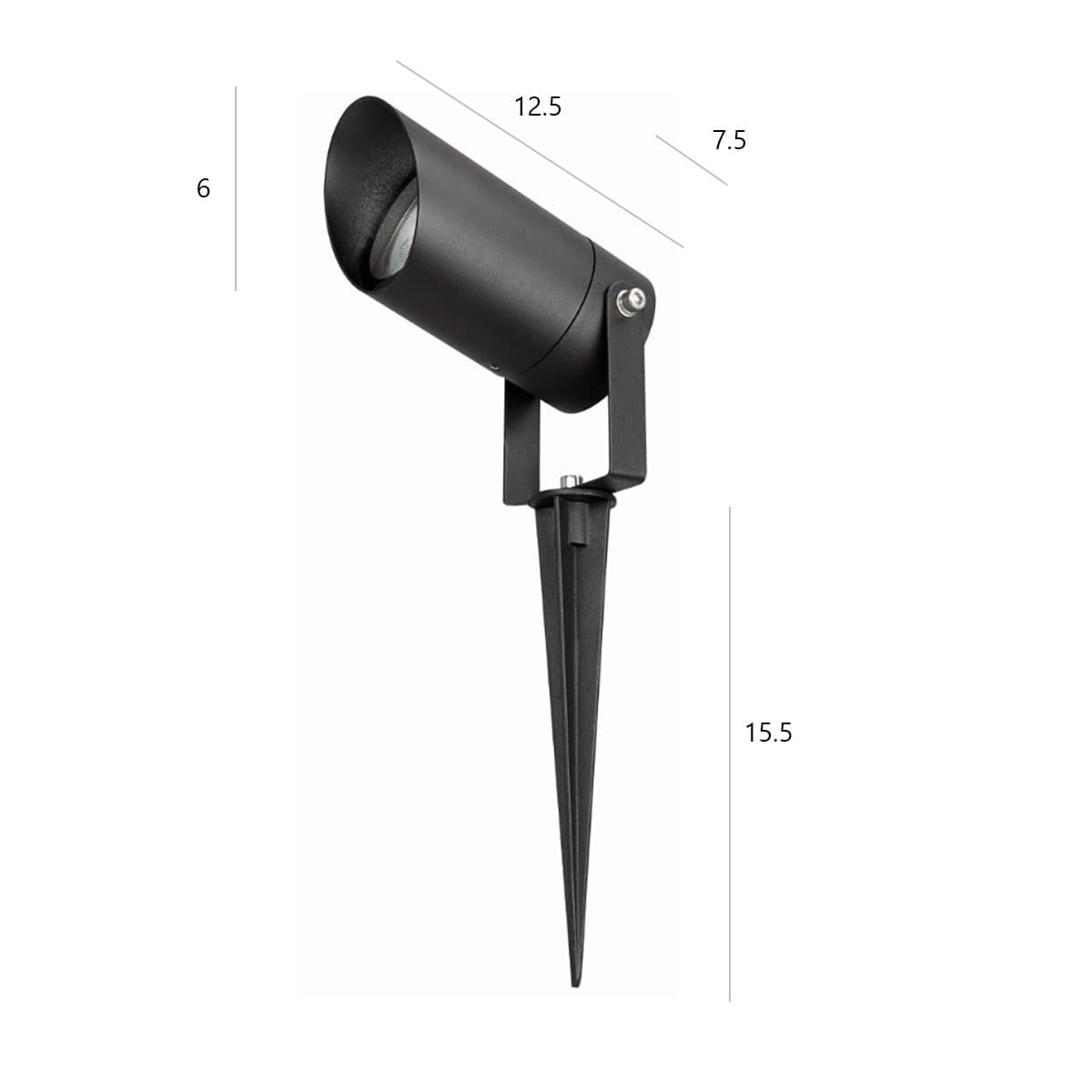 Faretto picchetto esterno alluminio Top light PACO NE IP65 GU10 LED orientabile - 4