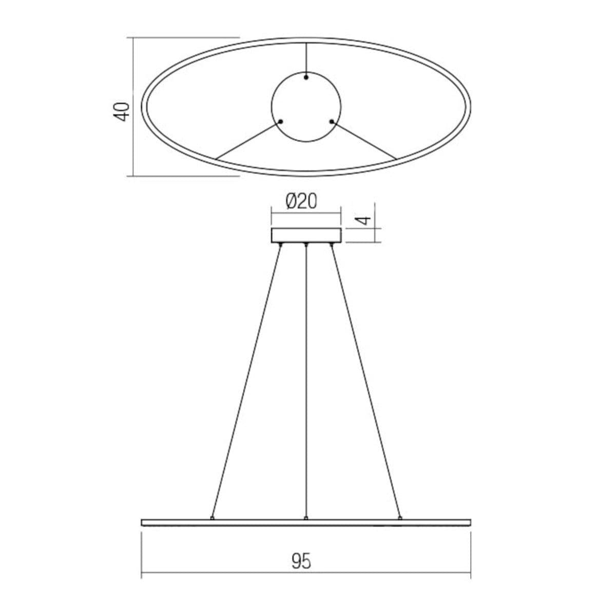 Lampadario moderno Redo Group LEO 01 3337 LED CCT bianco dimmerabile alluminio - 2