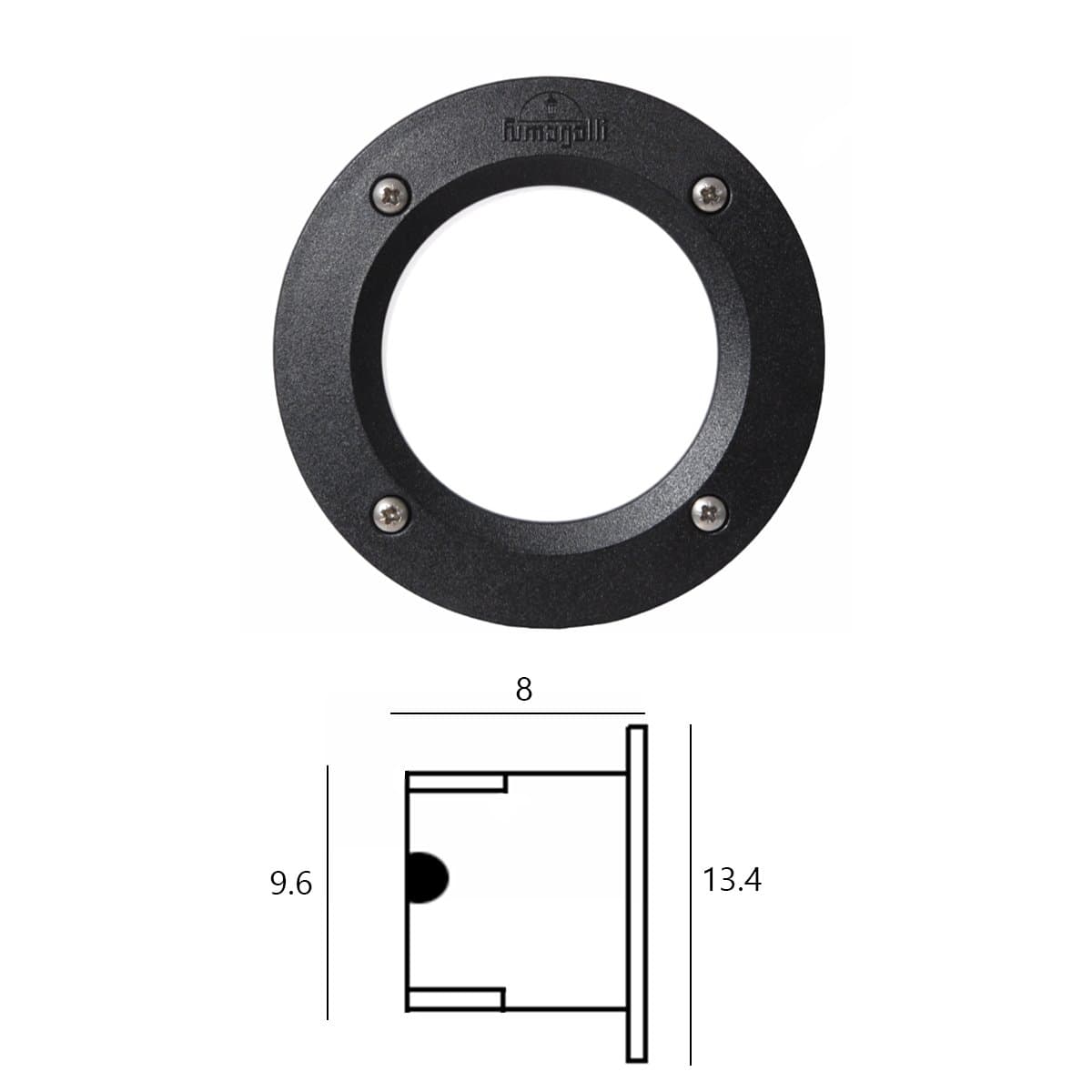 Faretto incasso tondo Top Light PARMA IN TD10 NE GX53 LED CCT IP66 230V nero resina - 2
