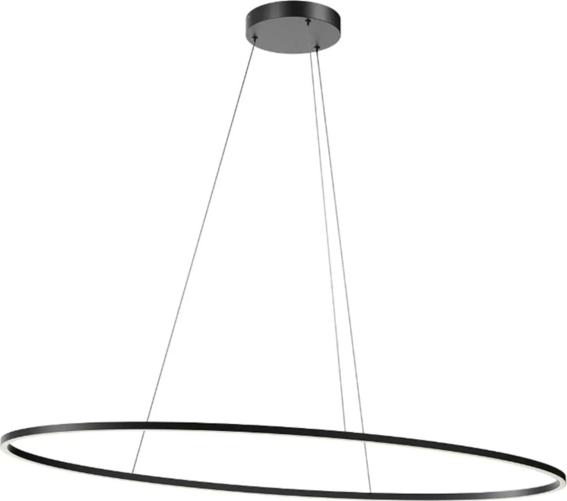 Lampadario moderno Redo Group LEO 01 3340 01 3299 LED CCT bianco nero dimmerabile alluminio - 4