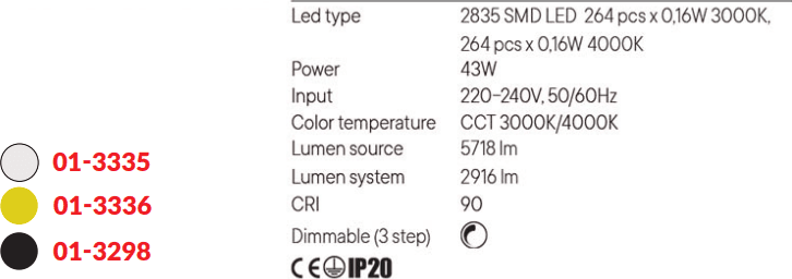 Plafoniera moderna Redo Group LEO 01 3335 01 3298 LED CCT nero bianco dimmerabile alluminio - 4