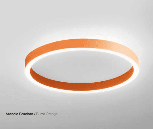 Plafoniera moderna Gea Luce AELA PM FAEPA2 LED arancio alluminio metacrilato - 2
