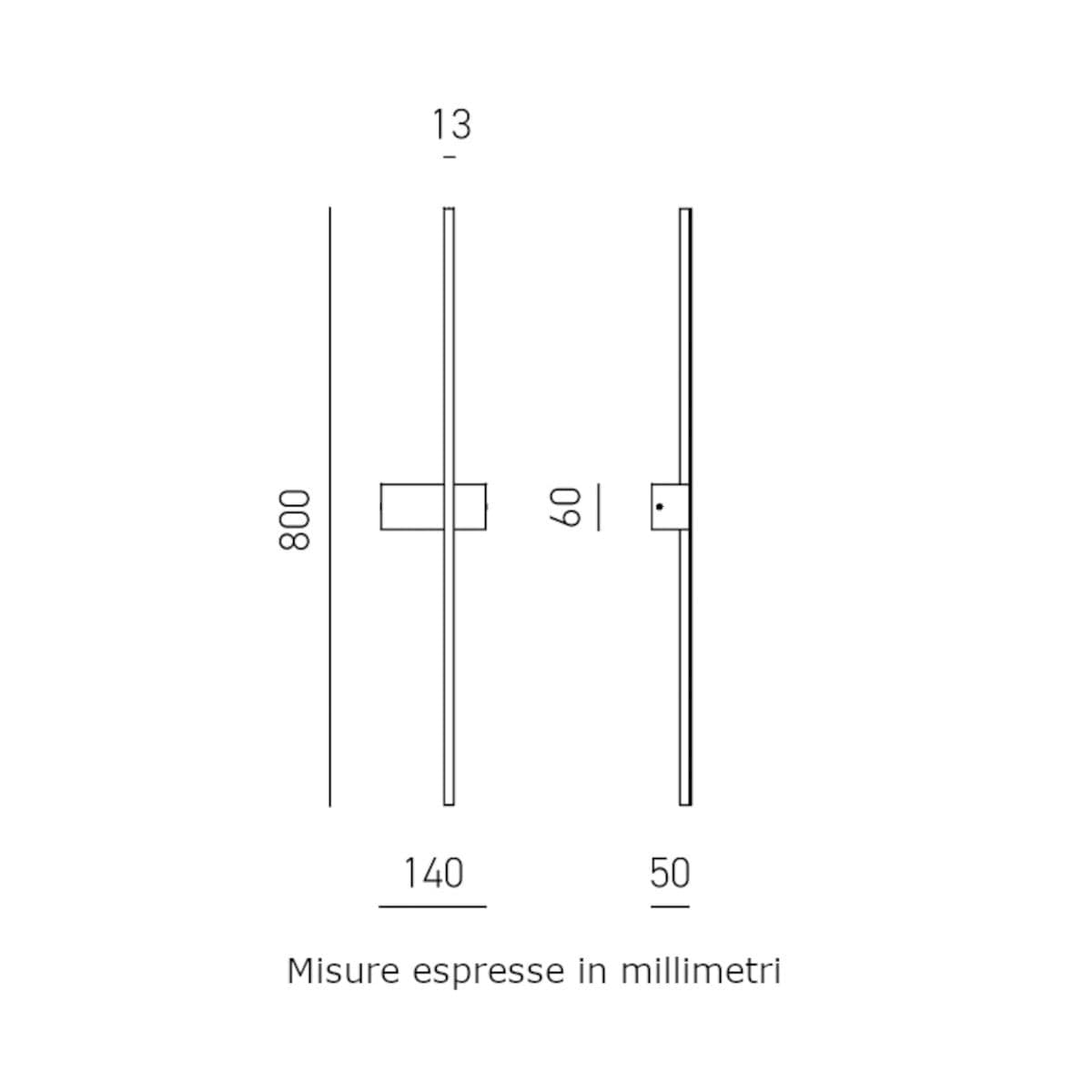 Applique moderno Gea Luce CYNARA AP FCYAT1 LED titanio alluminio silicone - 4