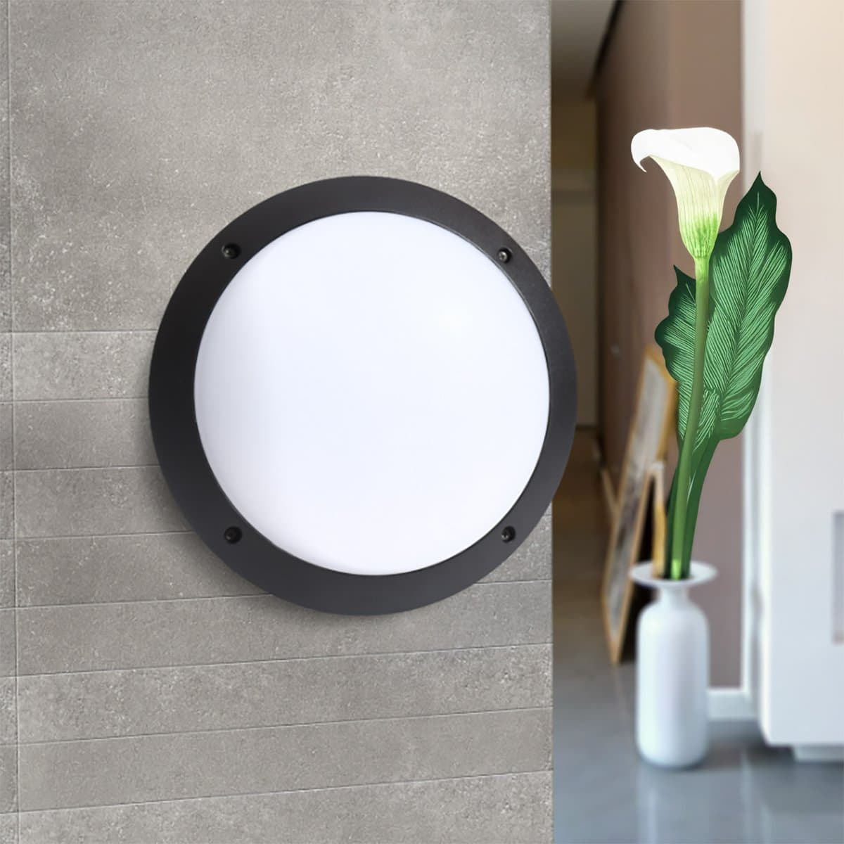 Applique esterno Top Light TROPEA 30 NE E27 LED resina - 2