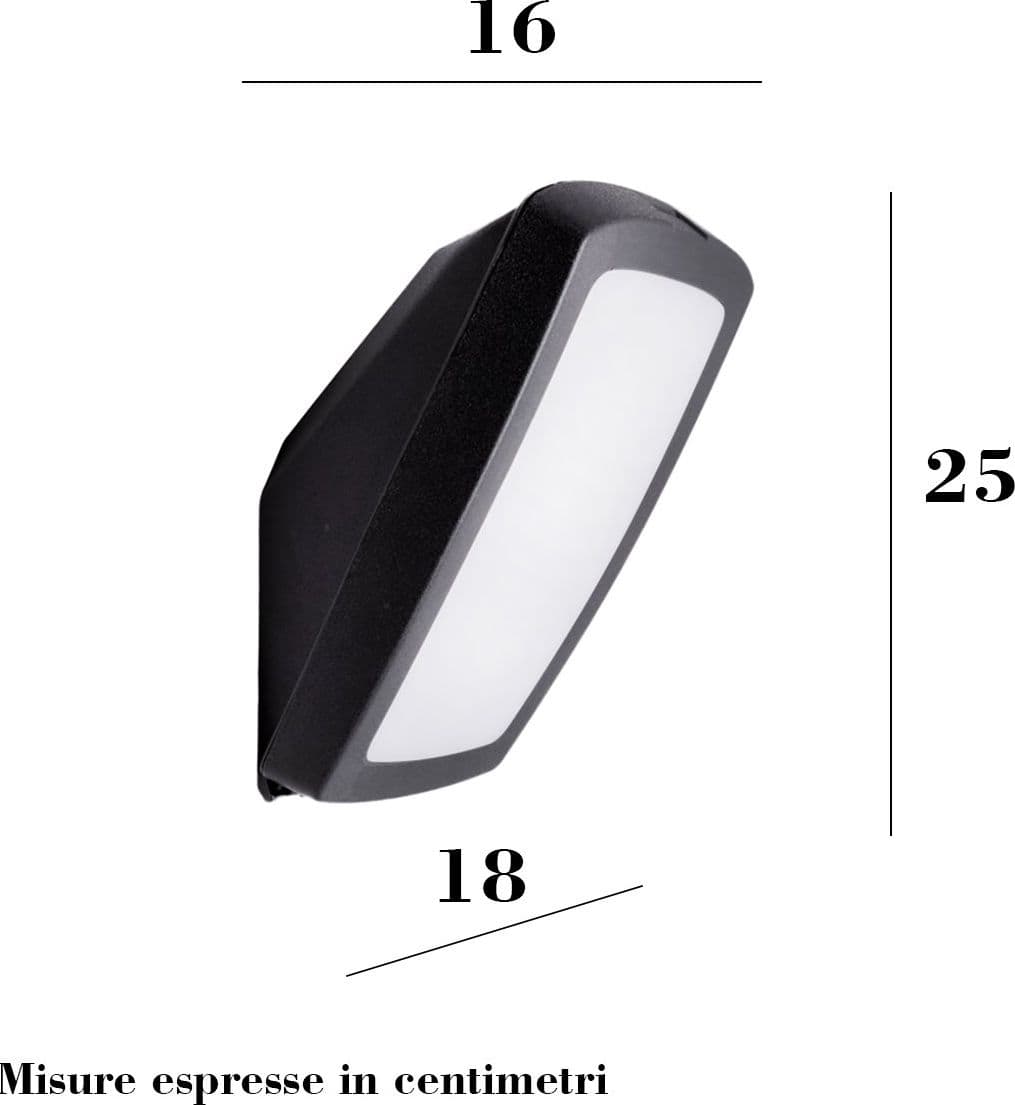 Applique esterno Top Light TRENTO AP GR E27 LED resina - 3