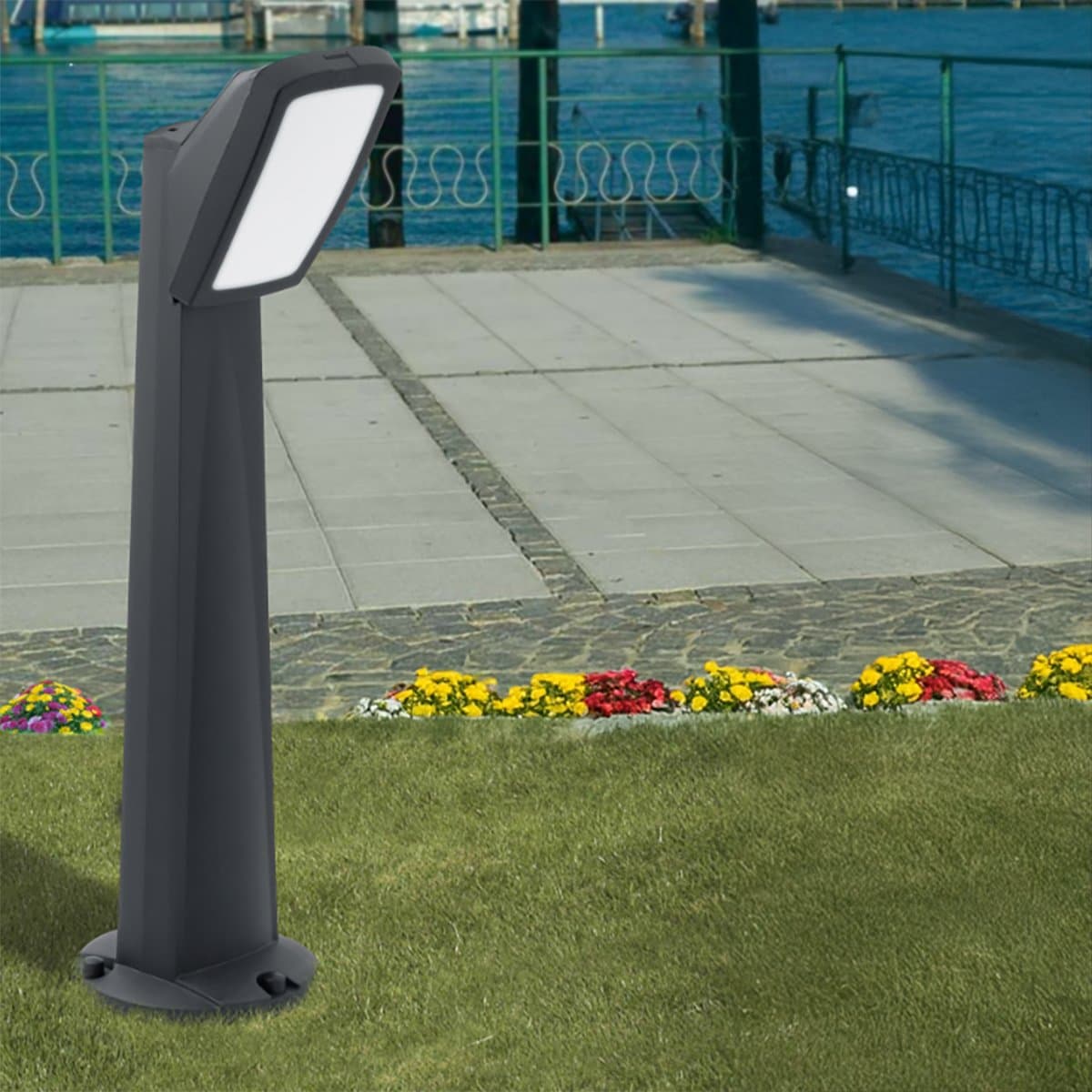Lampioncino esterno Top Light TRENTO PA94 NE E27 LED resina - 2